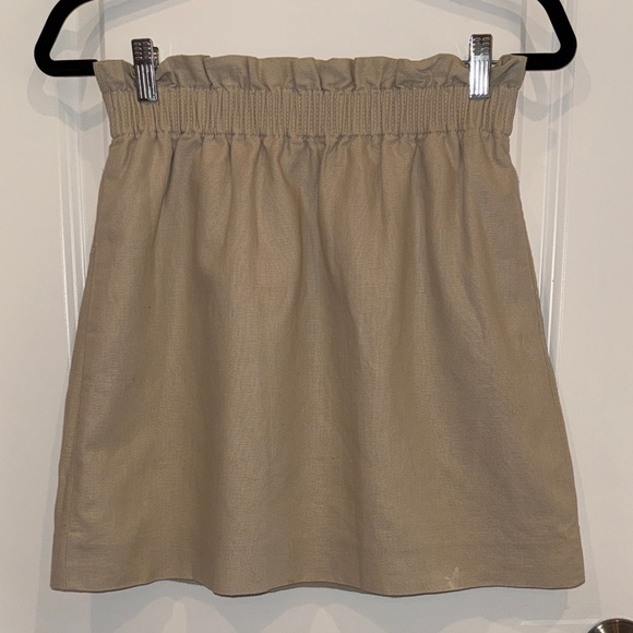 J. Crew Beige paperbag waist Mini Skirt size 2 - Picture 1 of 6